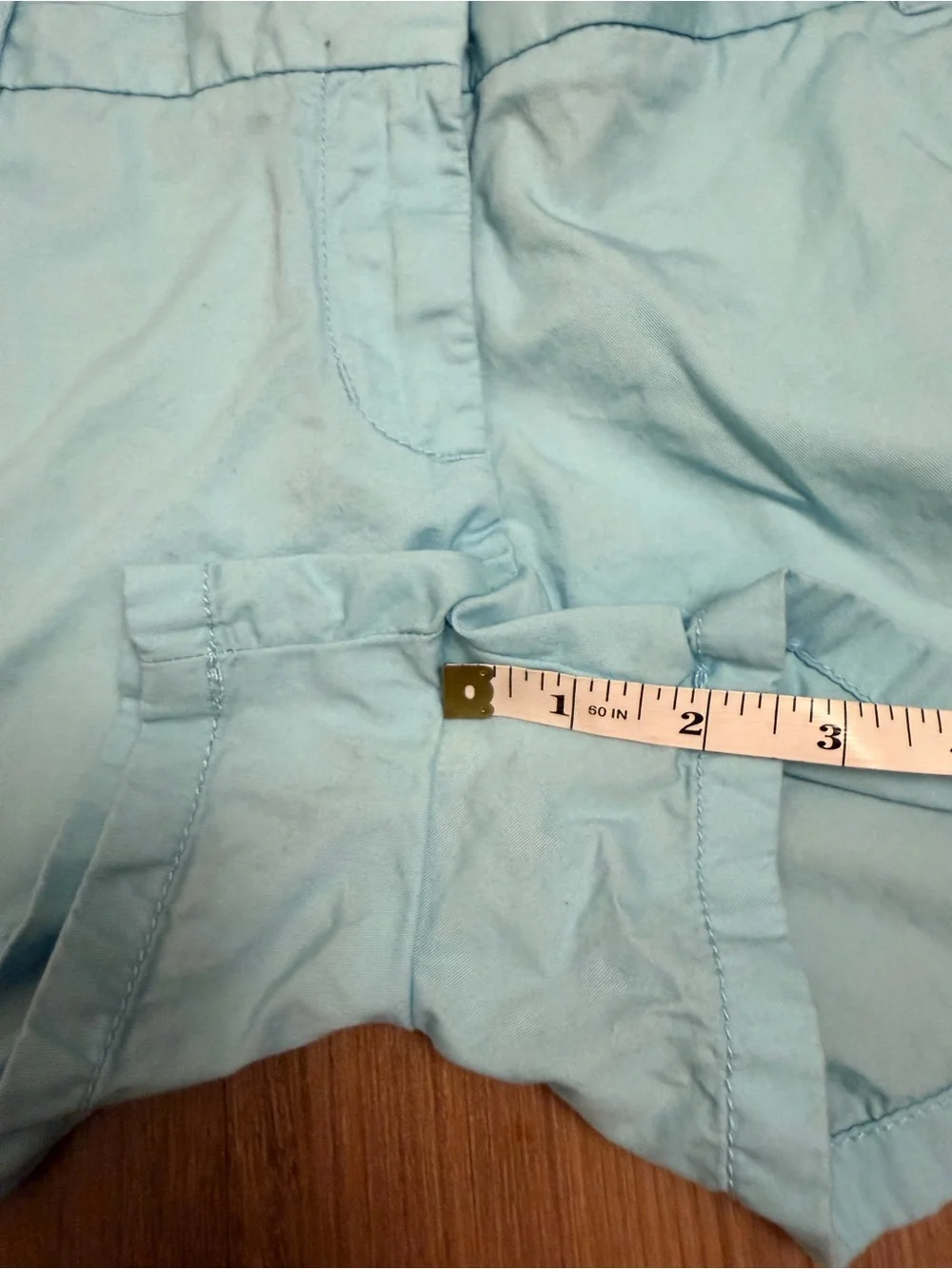 J. Crew Light Turquoise Blue Cotton Chino Shorts